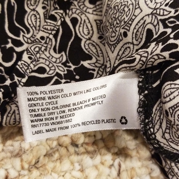 KNOX ROSE Black and White Printed Size S Blouse - Picture 6 of 6